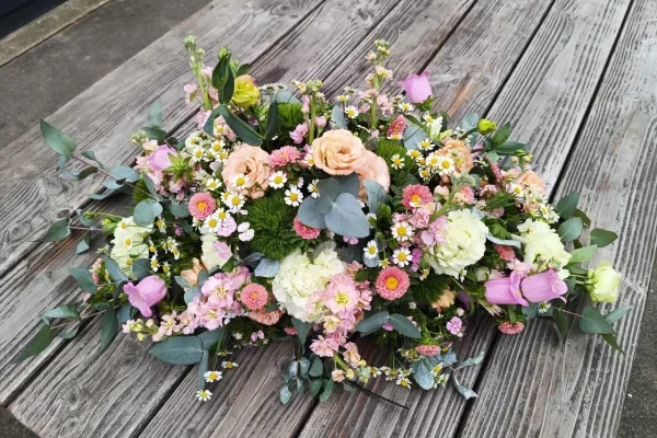 Kweeklokaal producten rouwboeket